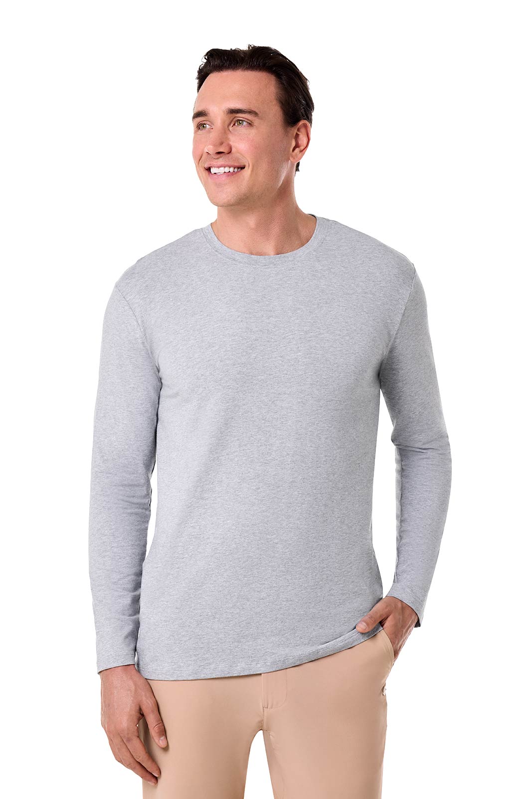 Men's Morada Everyday Long Sleeve T-Shirt | Grey Heather