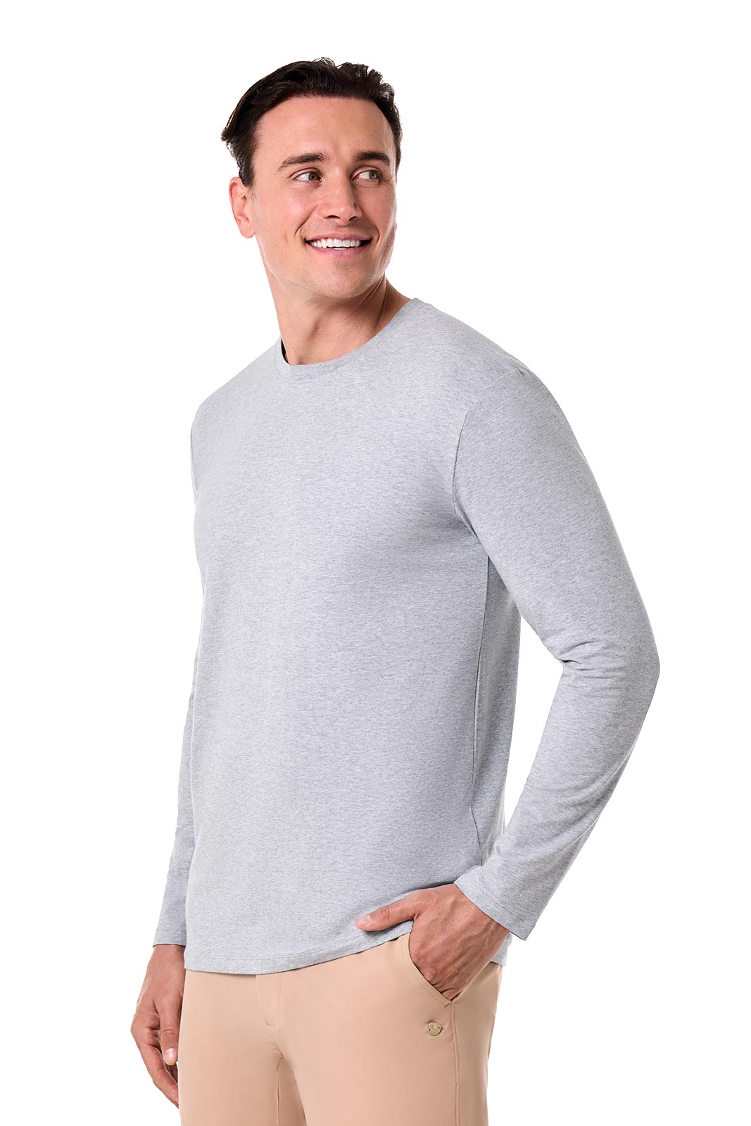 Men's Morada Everyday Long Sleeve T-Shirt | Grey Heather