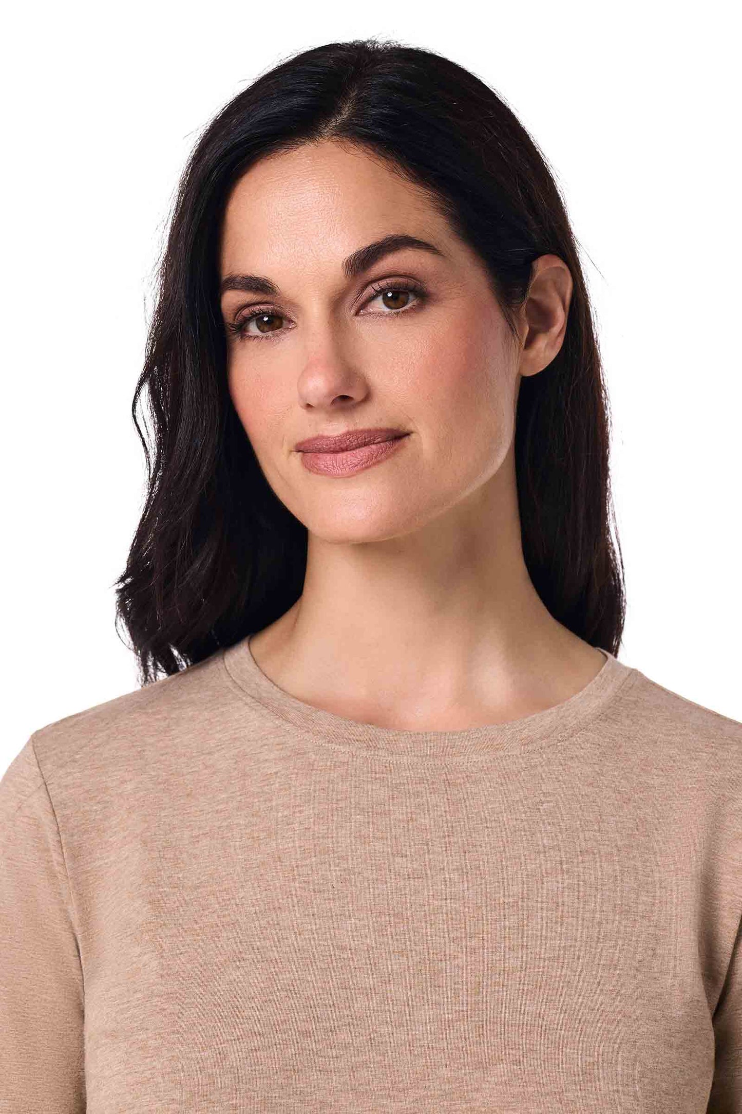 Women's Morada Everyday Long Sleeve T-Shirt | Dark Taupe Heather