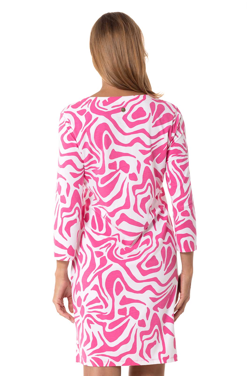 Women's Oceanside Tunic Dress | Tulip Pink Abstract Spring