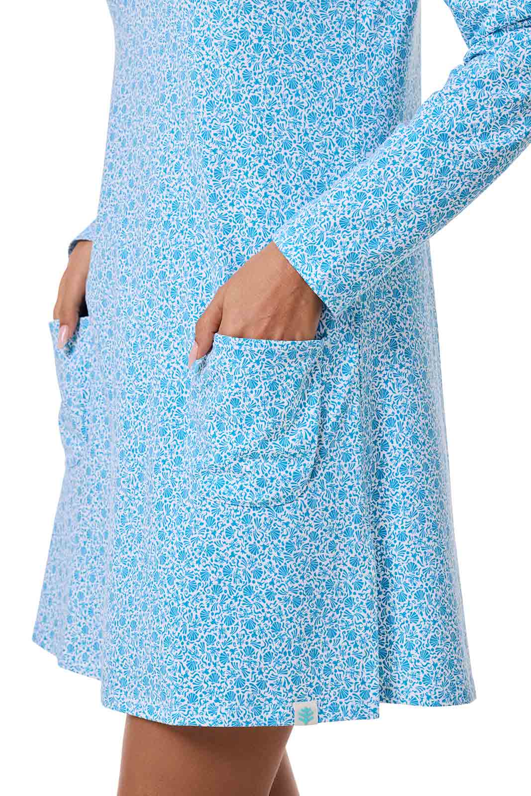 Women's Catalina Beach Cover-Up Dress | Malibu Blue Shell We