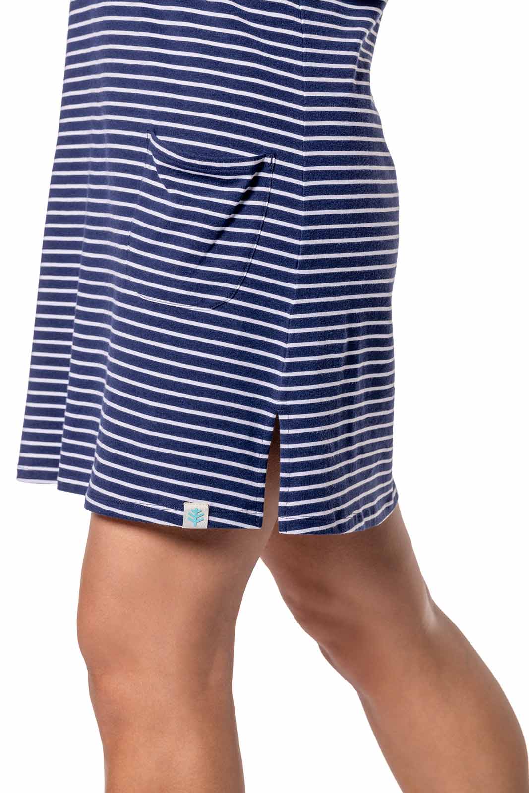 Women's Catalina Beach Cover-Up Dress | Navy/White Stripe