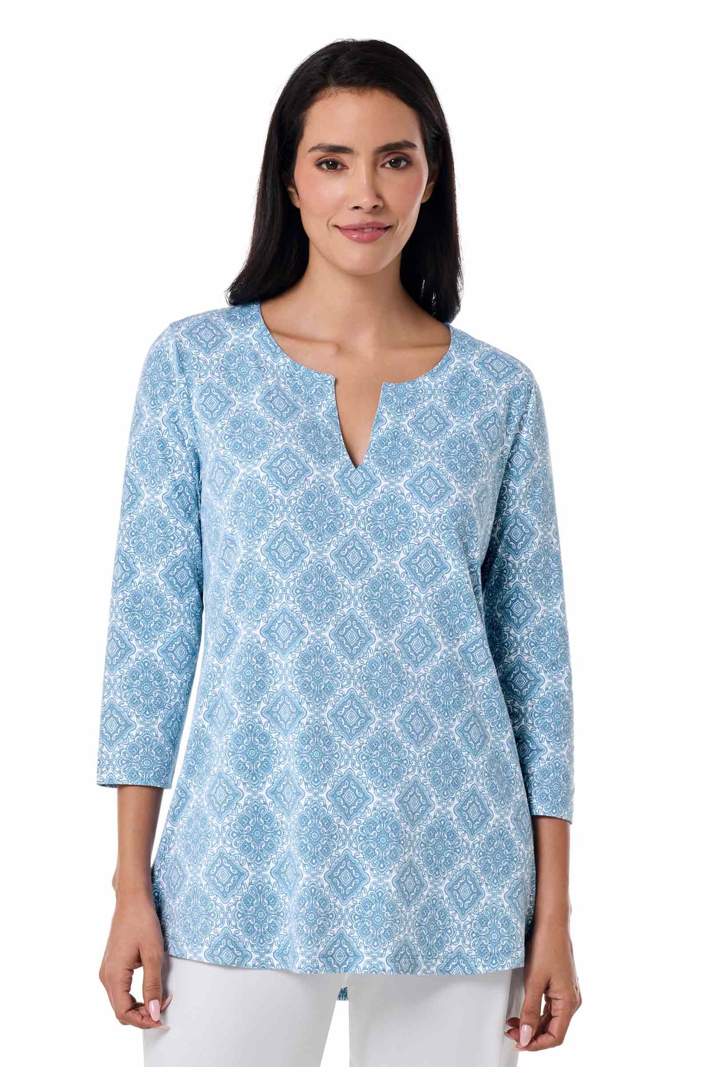 Women's St. Lucia Tunic Top | Skyride Diamond Mandala