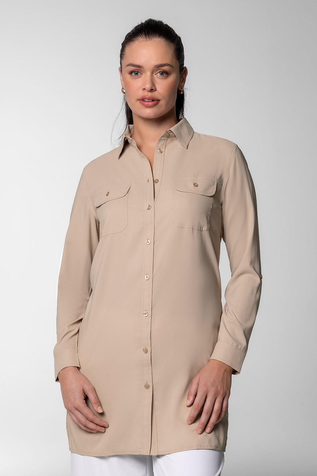 Women's Santorini Tunic Shirt | Pale Khaki