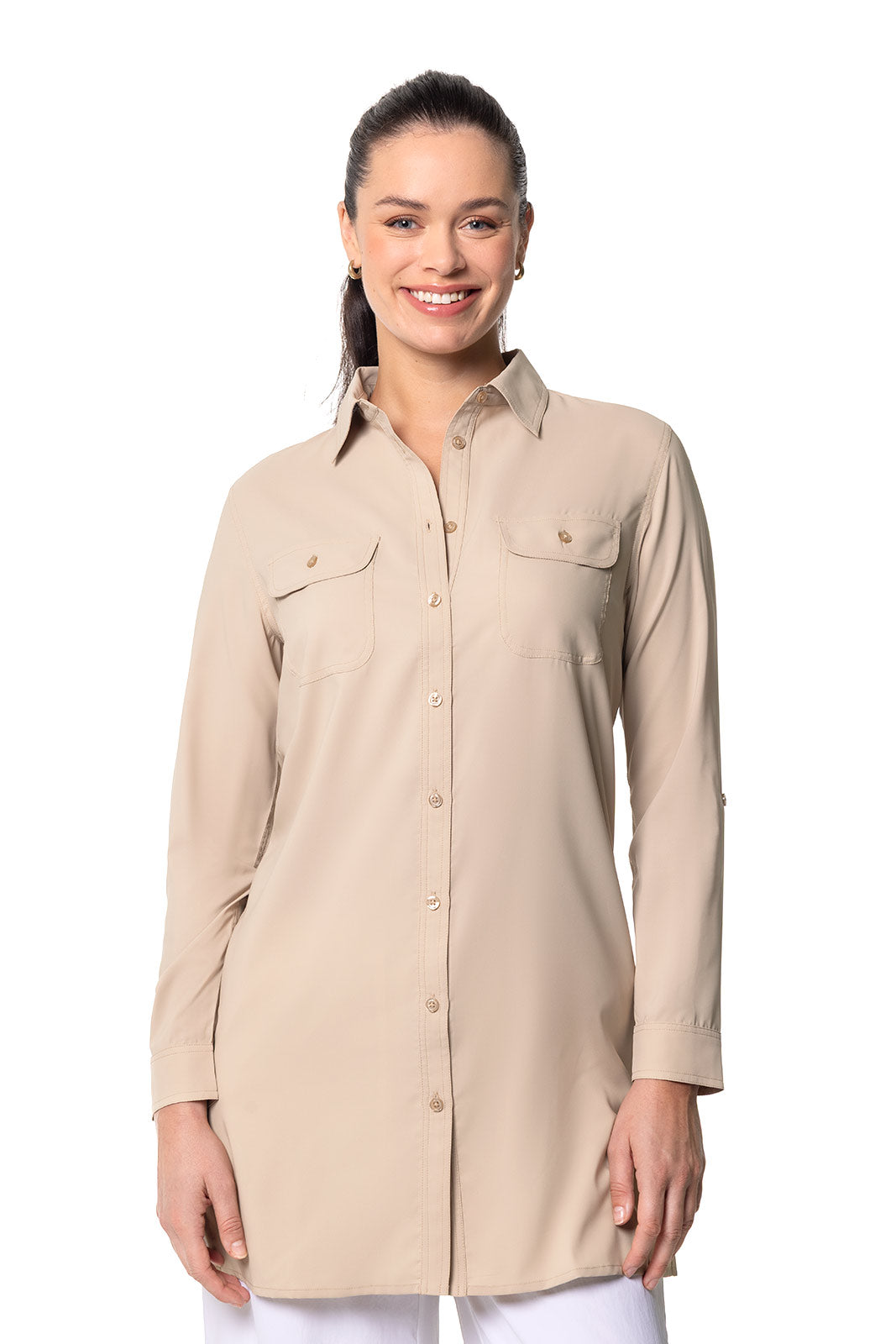 Women's Santorini Tunic Shirt | Pale Khaki