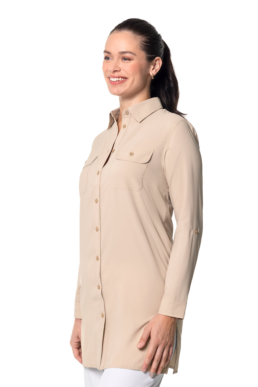 Women's Santorini Tunic Shirt | Pale Khaki