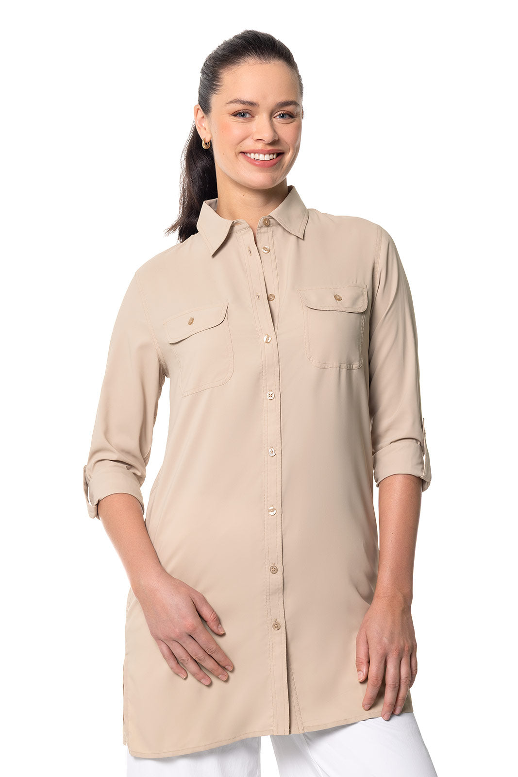 Women's Santorini Tunic Shirt | Pale Khaki
