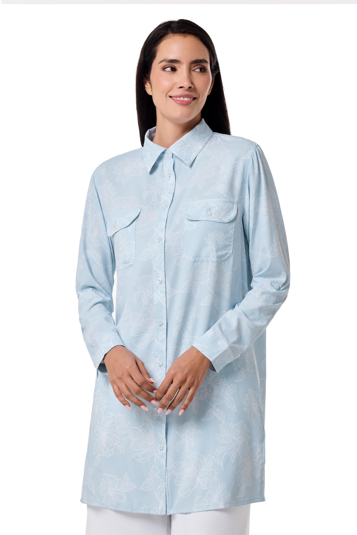 Women's Santorini Tunic Shirt | Skyride Perfect Peony