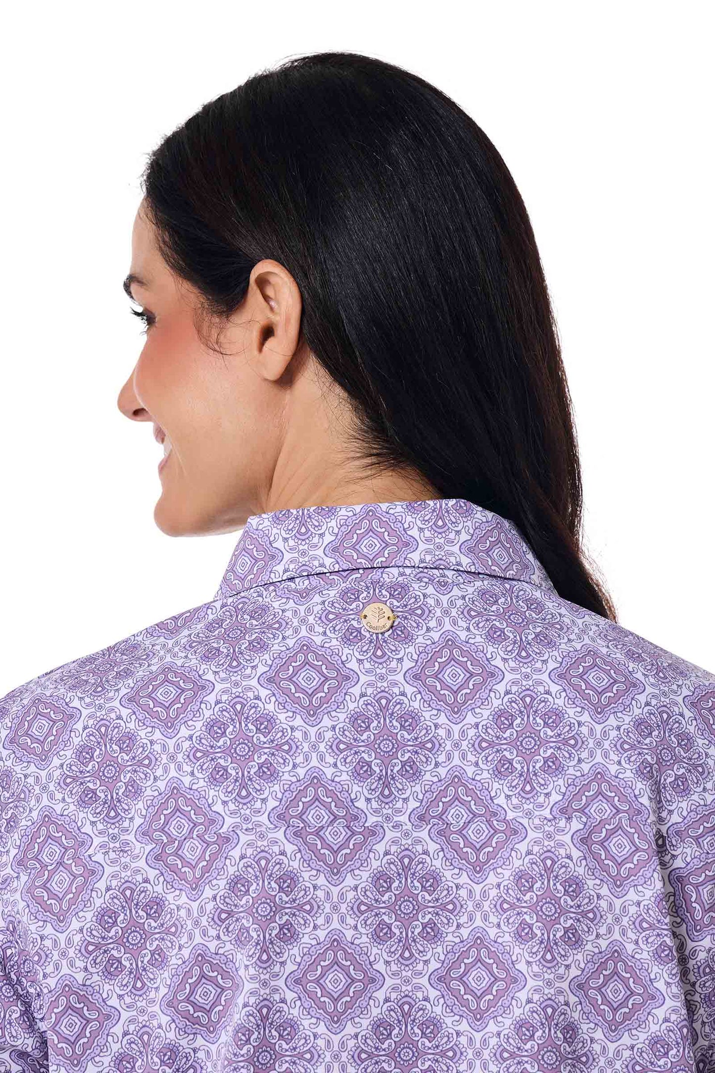 Women's Santorini Tunic Shirt | Lavendula Diamond Mandala