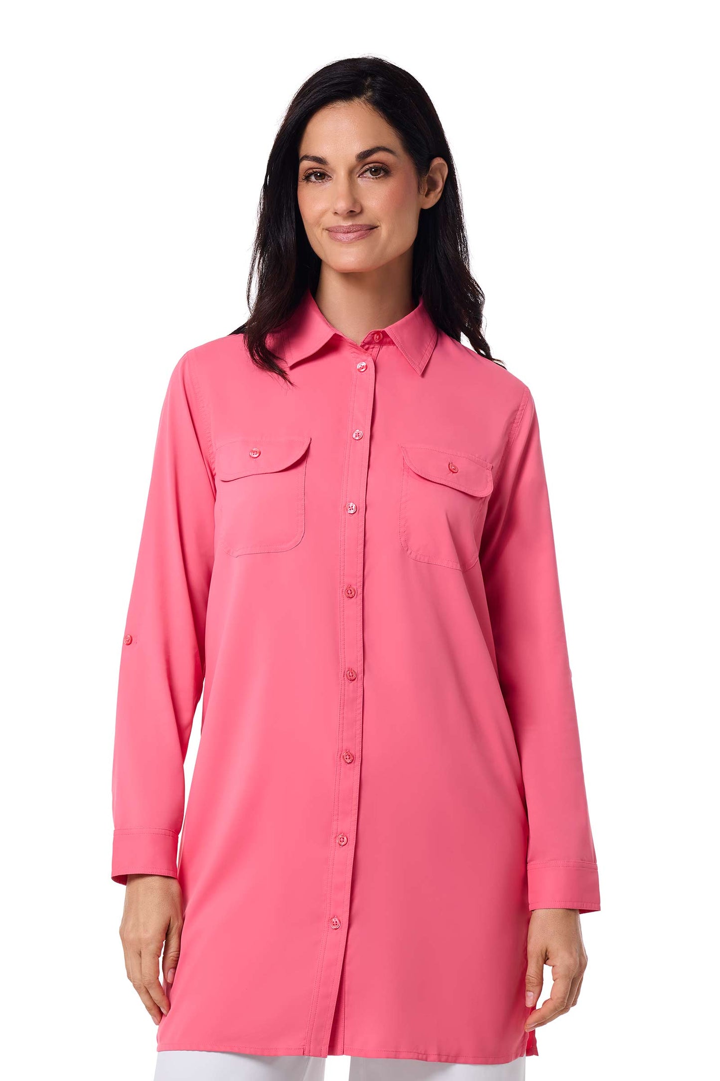 Women's Santorini Tunic Shirt | Sunkist Coral