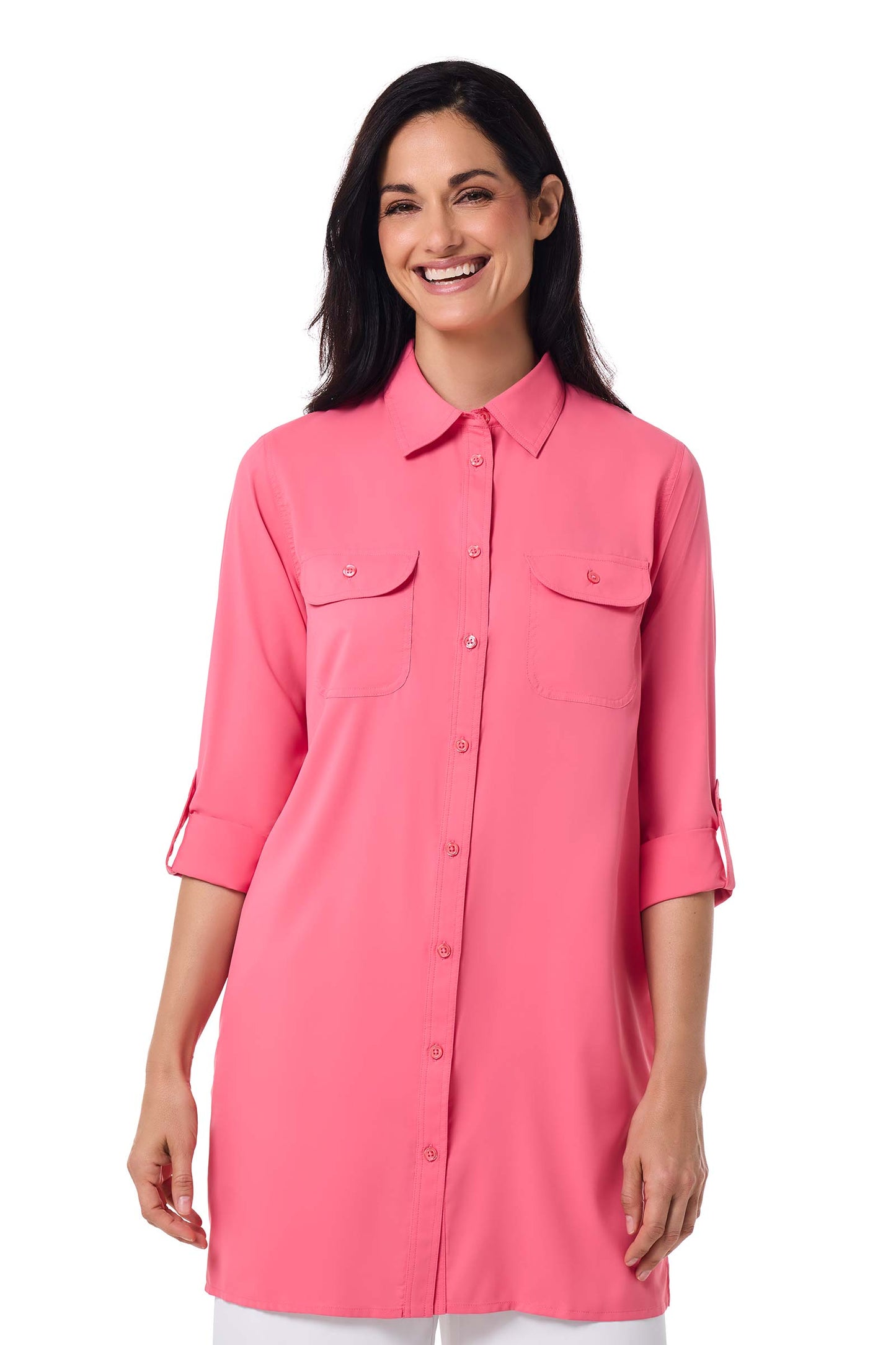 Women's Santorini Tunic Shirt | Sunkist Coral