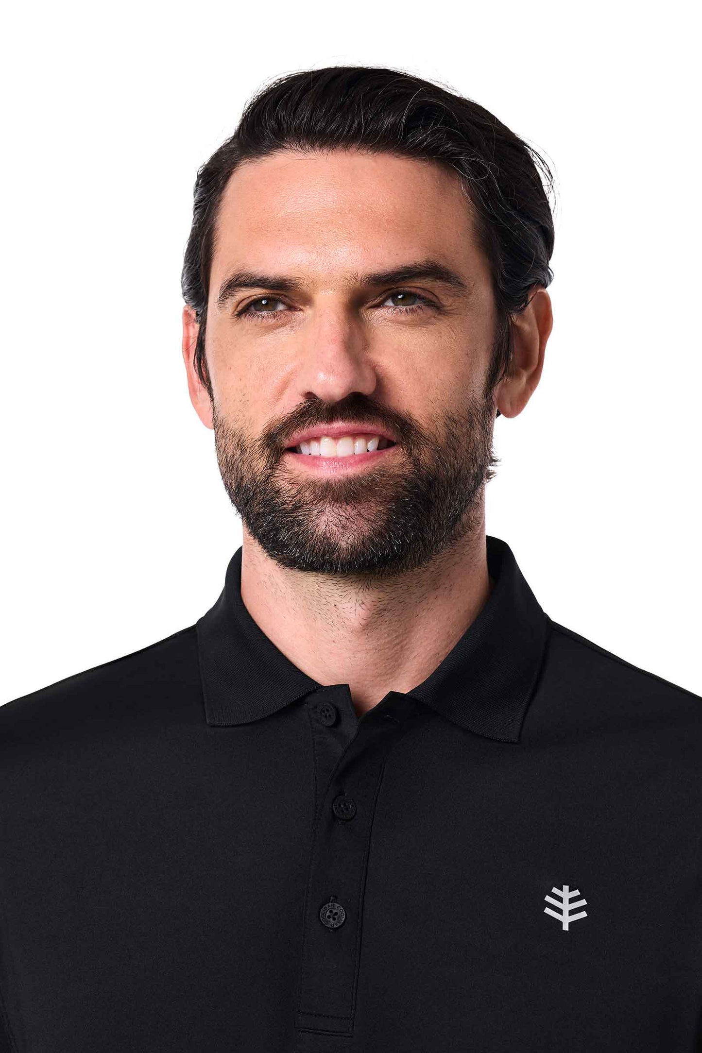 Men's Erodym Long Sleeve Golf Polo | Black