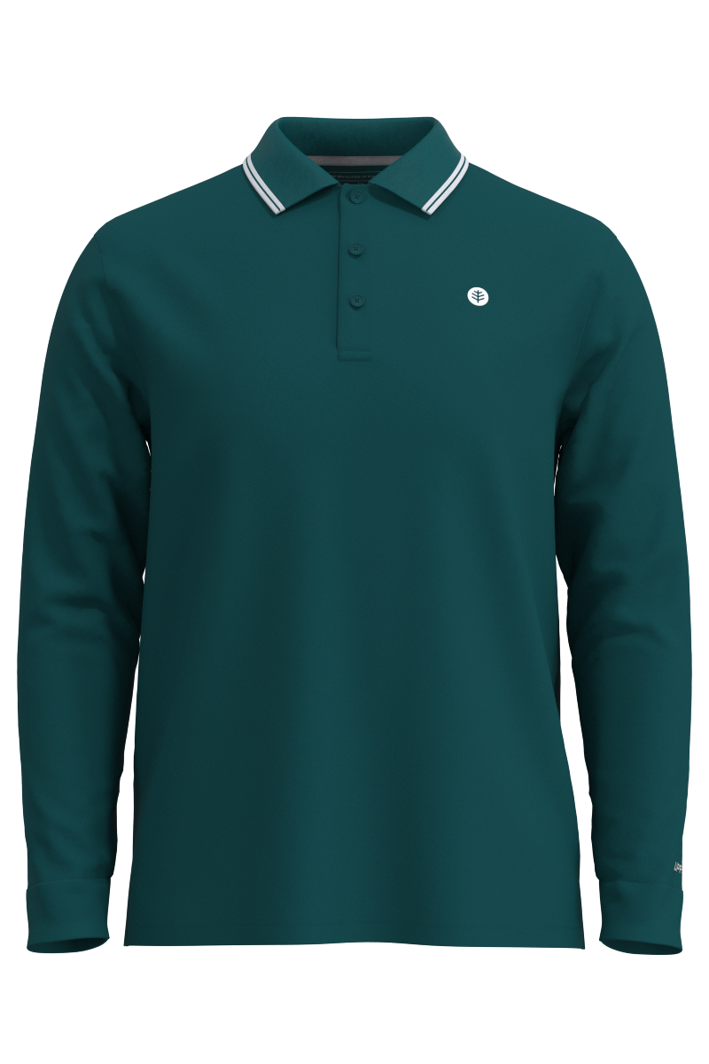 Men's Erodym Long Sleeve Golf Polo | Transformative Teal