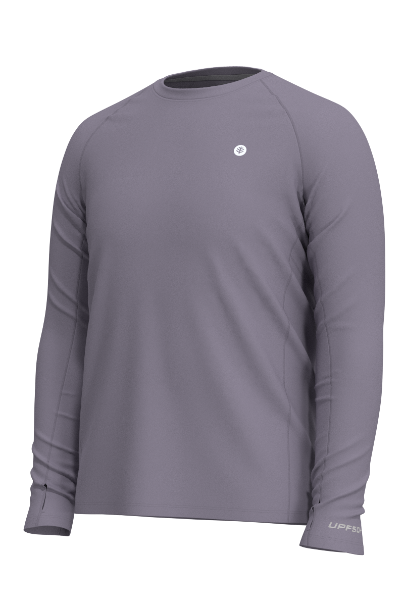Men's Agility Long Sleeve Performance T-Shirt | Lavender Grey