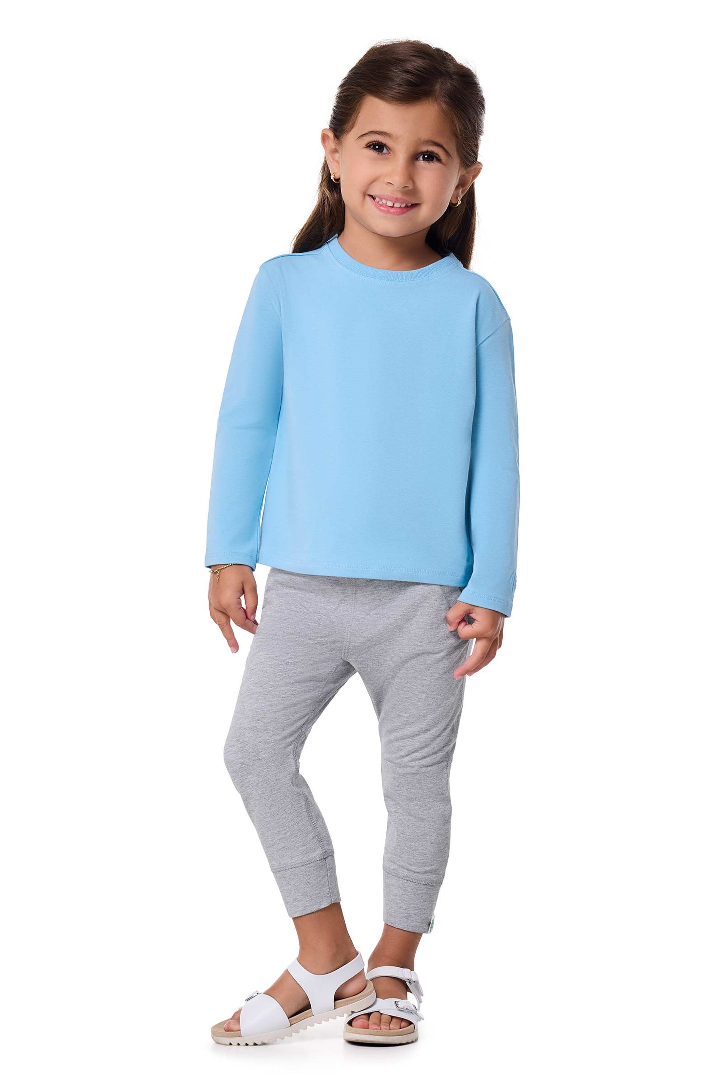 Kid's Coco Plum Everyday Long Sleeve T-Shirt | Artic Blue