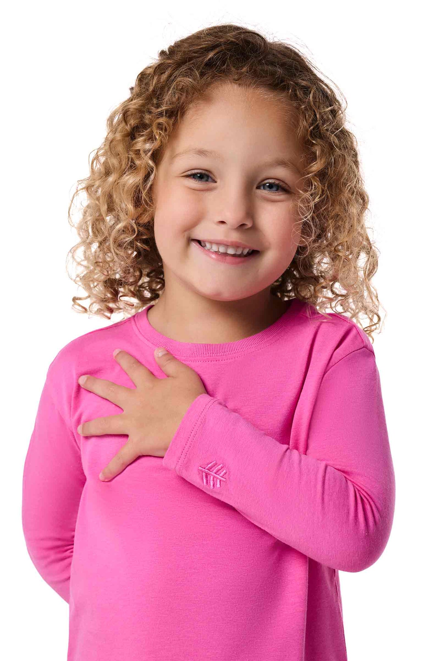 Kid's Coco Plum Everyday Long Sleeve T-Shirt | Tulip Pink