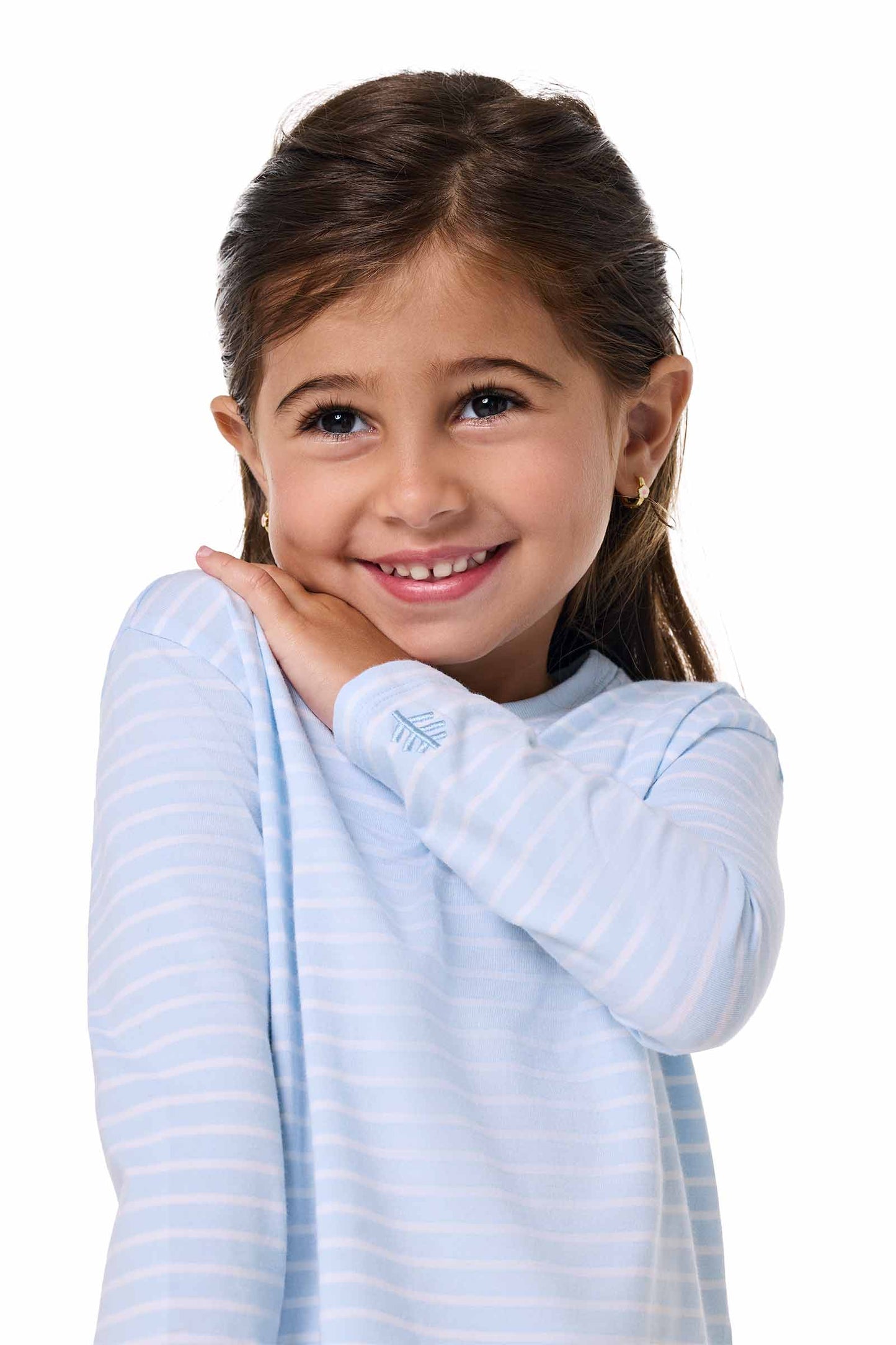 Kid's Coco Plum Everyday Long Sleeve T-Shirt | Skyride/White