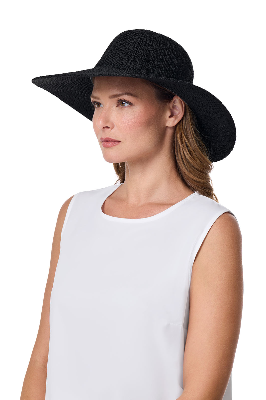 Women's Perla Packable Wide Brim Hat | Black