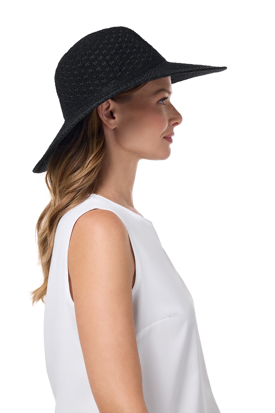 Women's Perla Packable Wide Brim Hat | Black