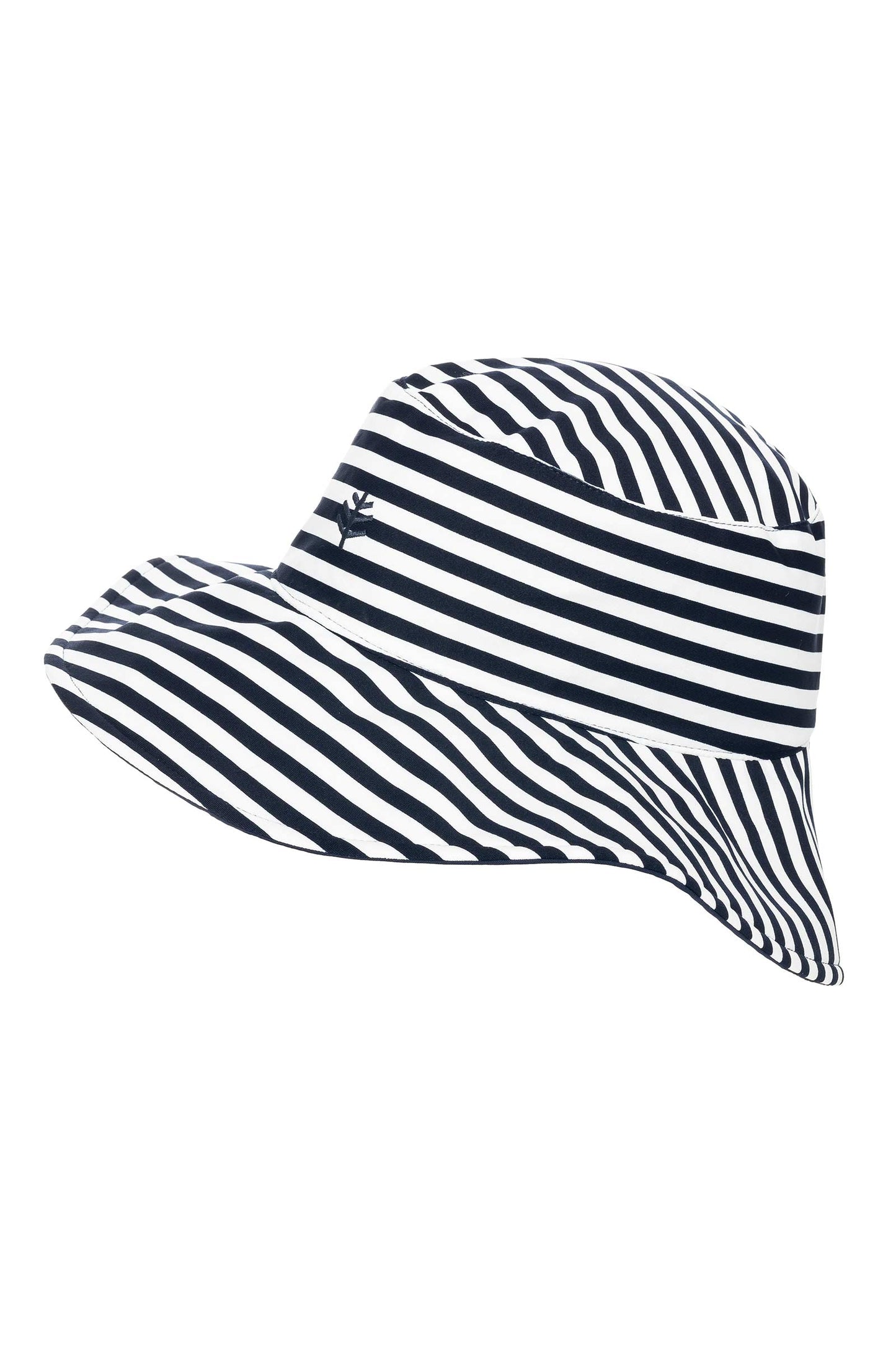 Women's Ariel Reversible Pool Hat | White/Navy Stripe