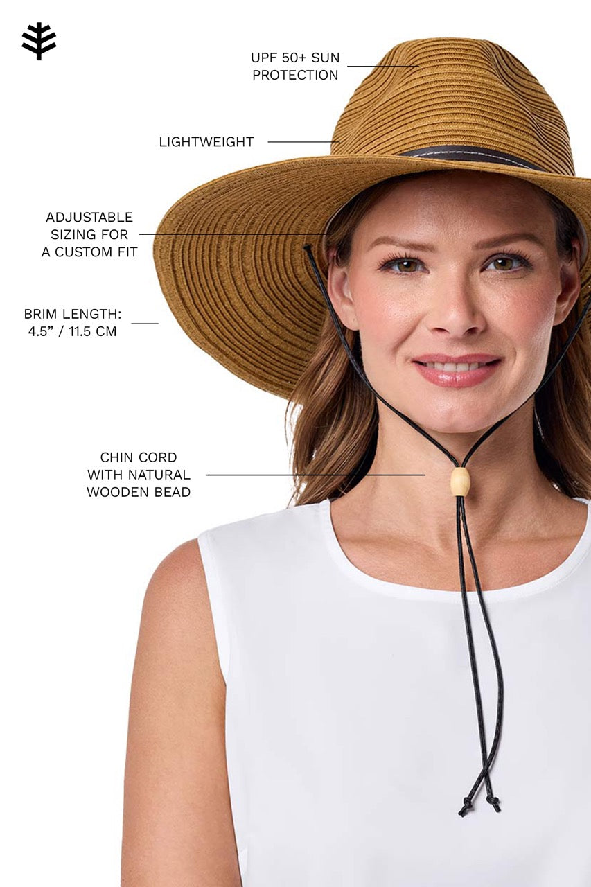 Women's Sun Hat with Chin Cord - Tempe | Tan