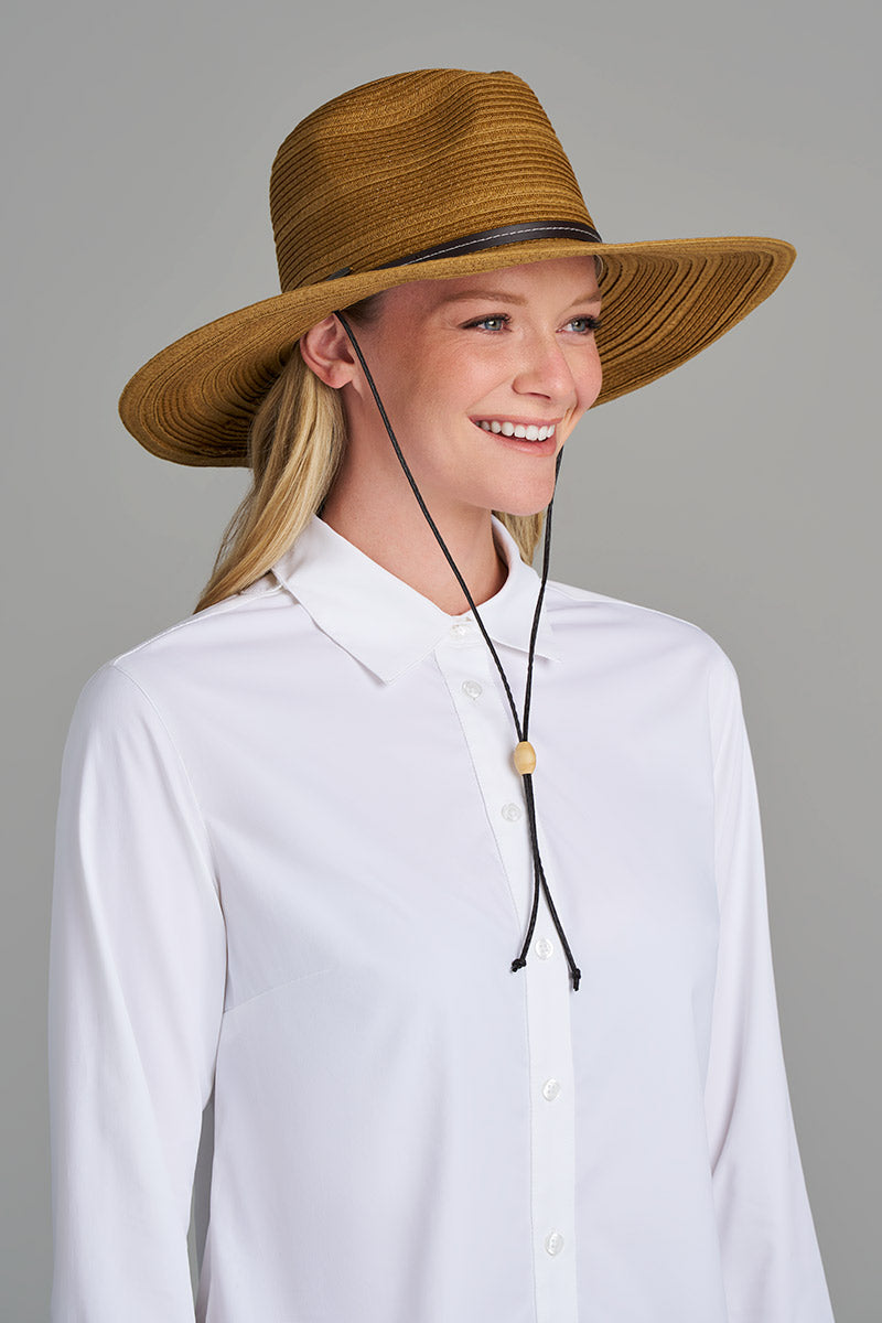 Women's Sun Hat with Chin Cord - Tempe | Tan