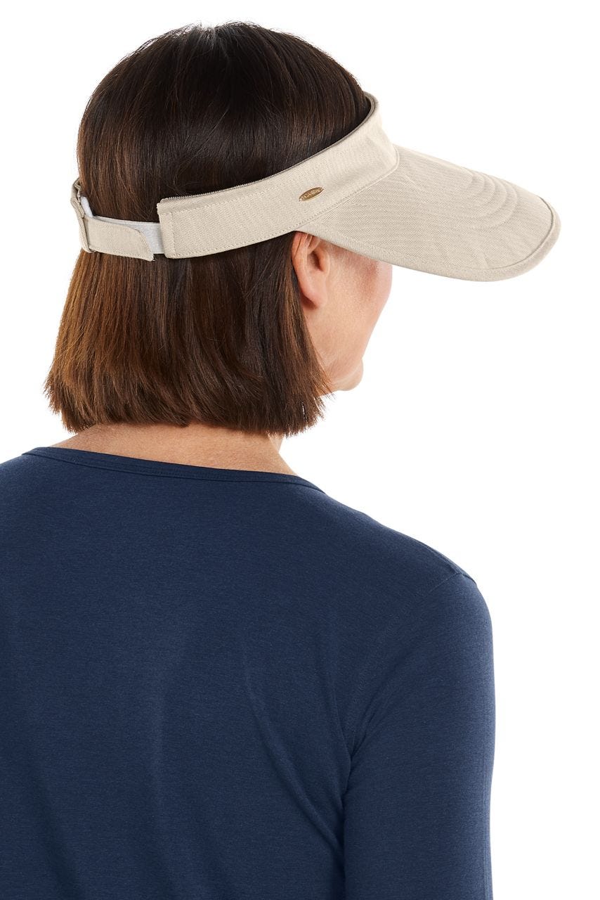 Women's Bel Aire Zip-Off Sun Visor | Natural Modern Herringbone