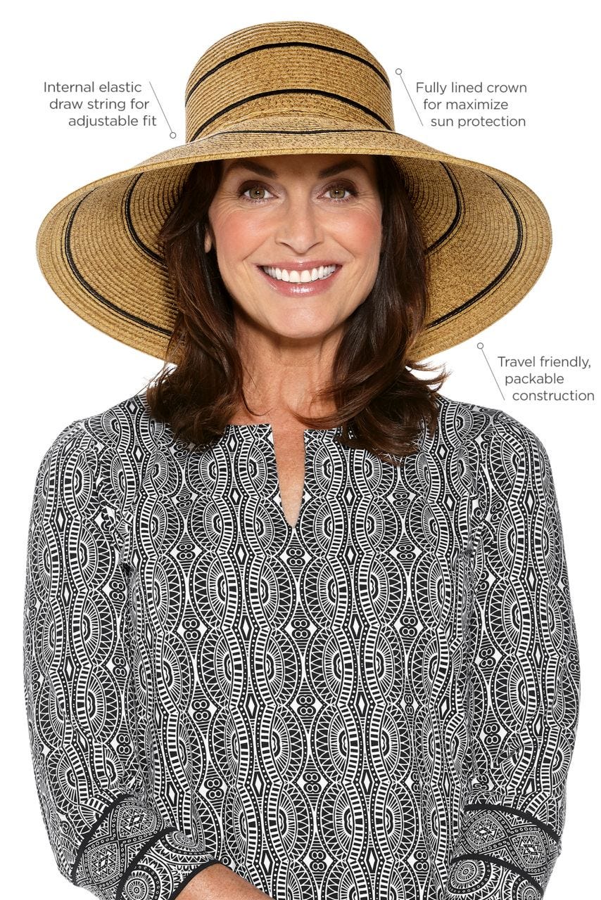 Unisex Aubrey Wide Brim Beach Hat | Natural