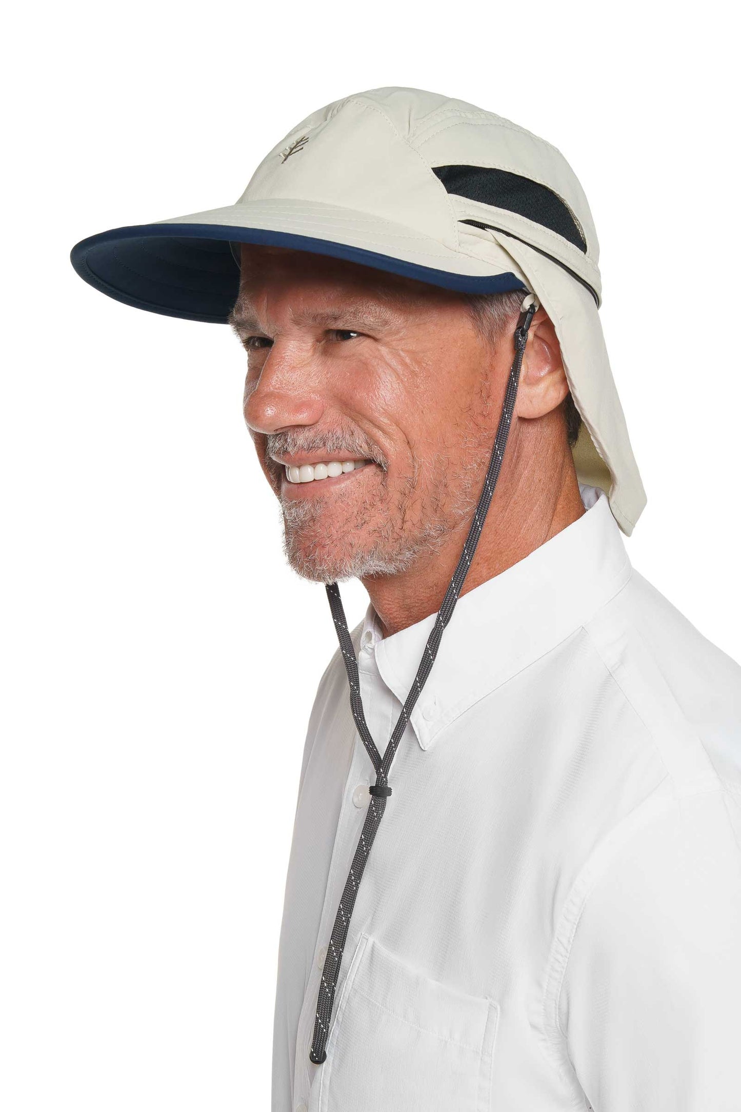 Men's Caleb Convertible Fishing Cap | Stone/Navy