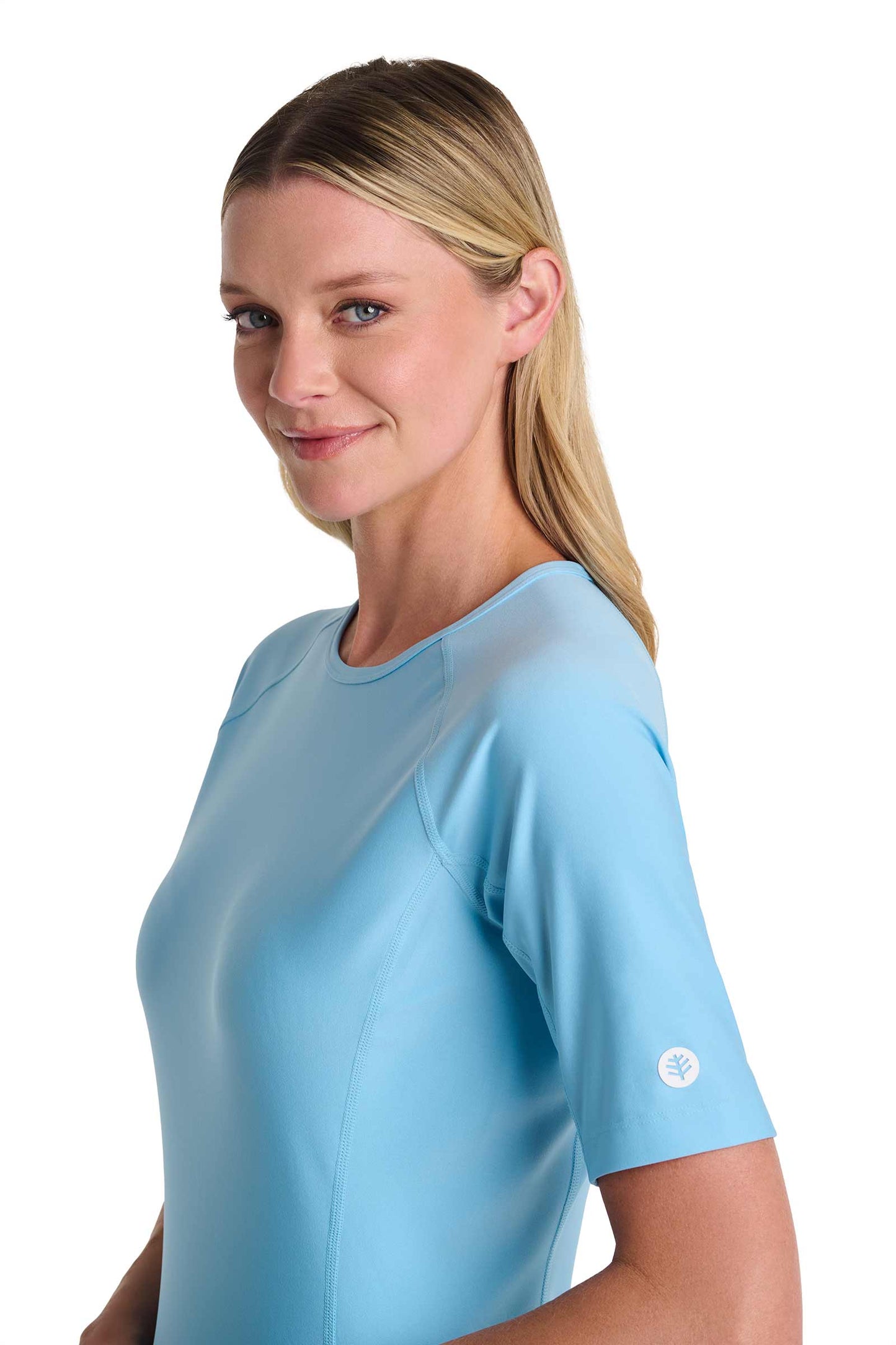 Women's Hightide Short Sleeve Swim Shirt | Arctic Blue