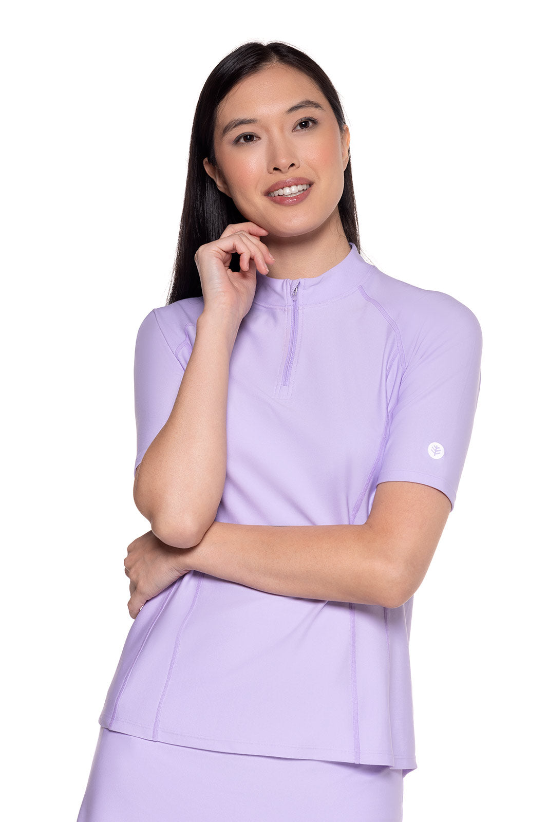 Women's Freestyle Short Sleeve Rash Guard | Lavendula