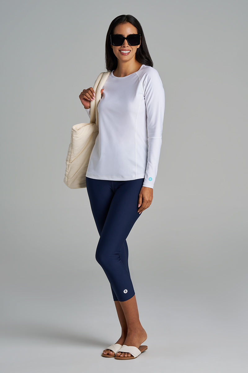 Women's Deep Water Swim Capris | Navy