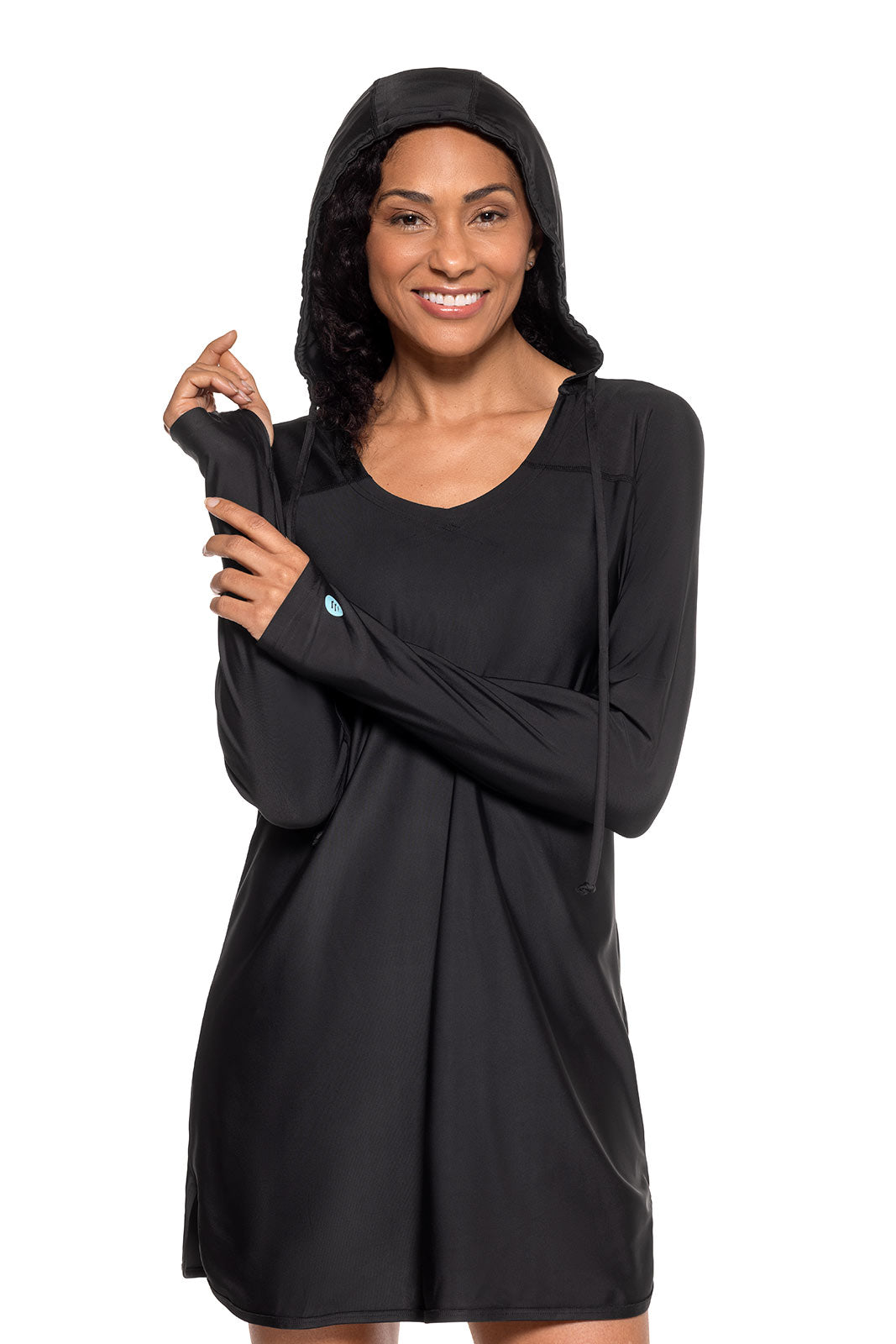 Women's Seacoast Hoodie Cover-Up Dress | Black