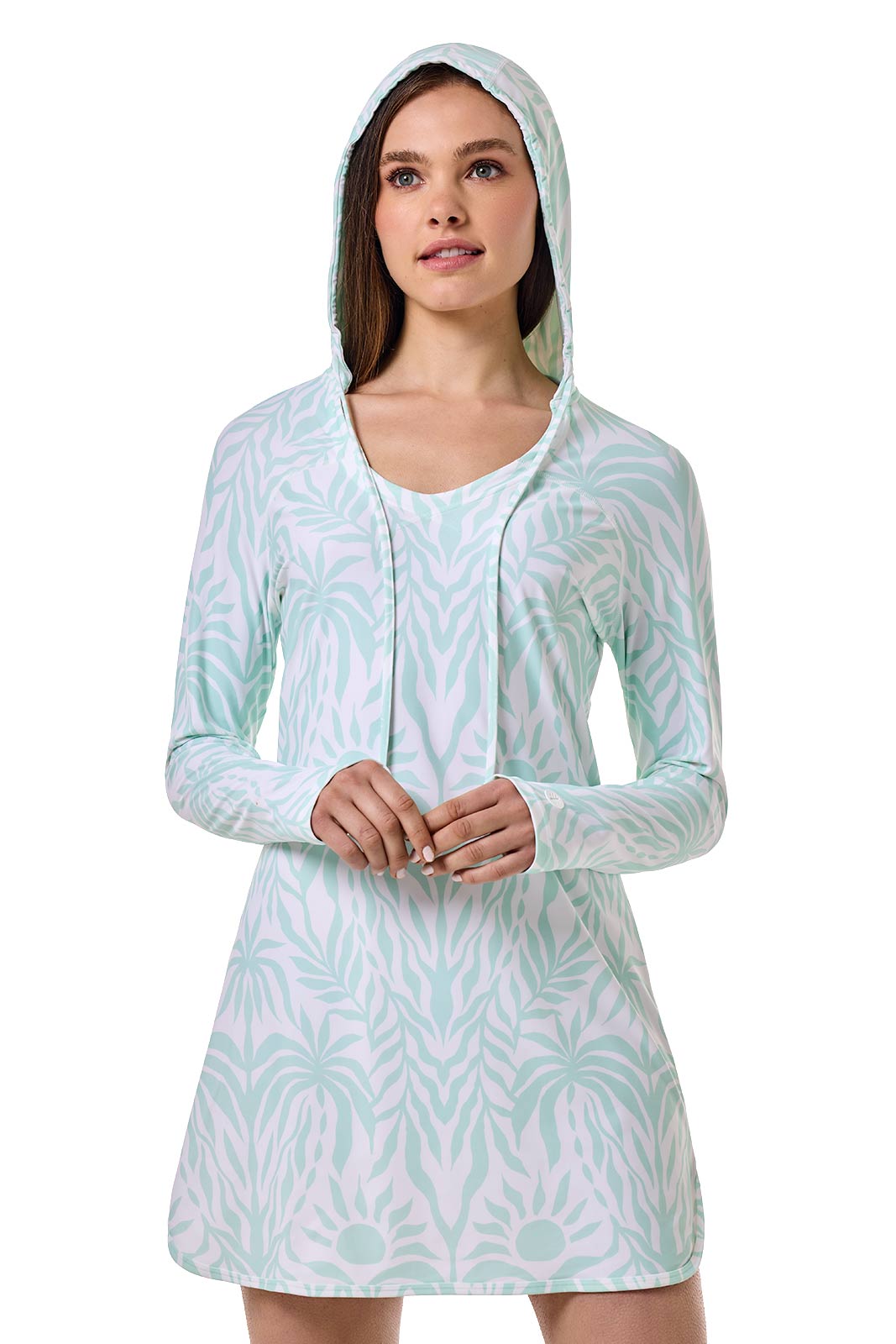 Women's Seacoast Swim Cover-Up Dress | Honeydew American Palm