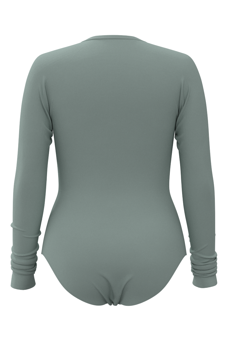 Women's Escalante Long Sleeve Swimsuit | Misty Aqua