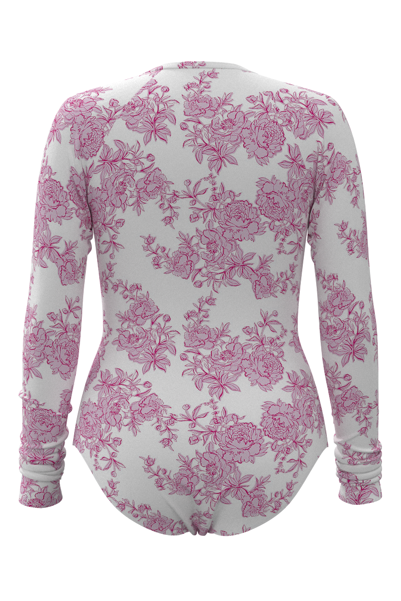 Women's Escalante Long Sleeve Swimsuit | Fuchsia Bouquet