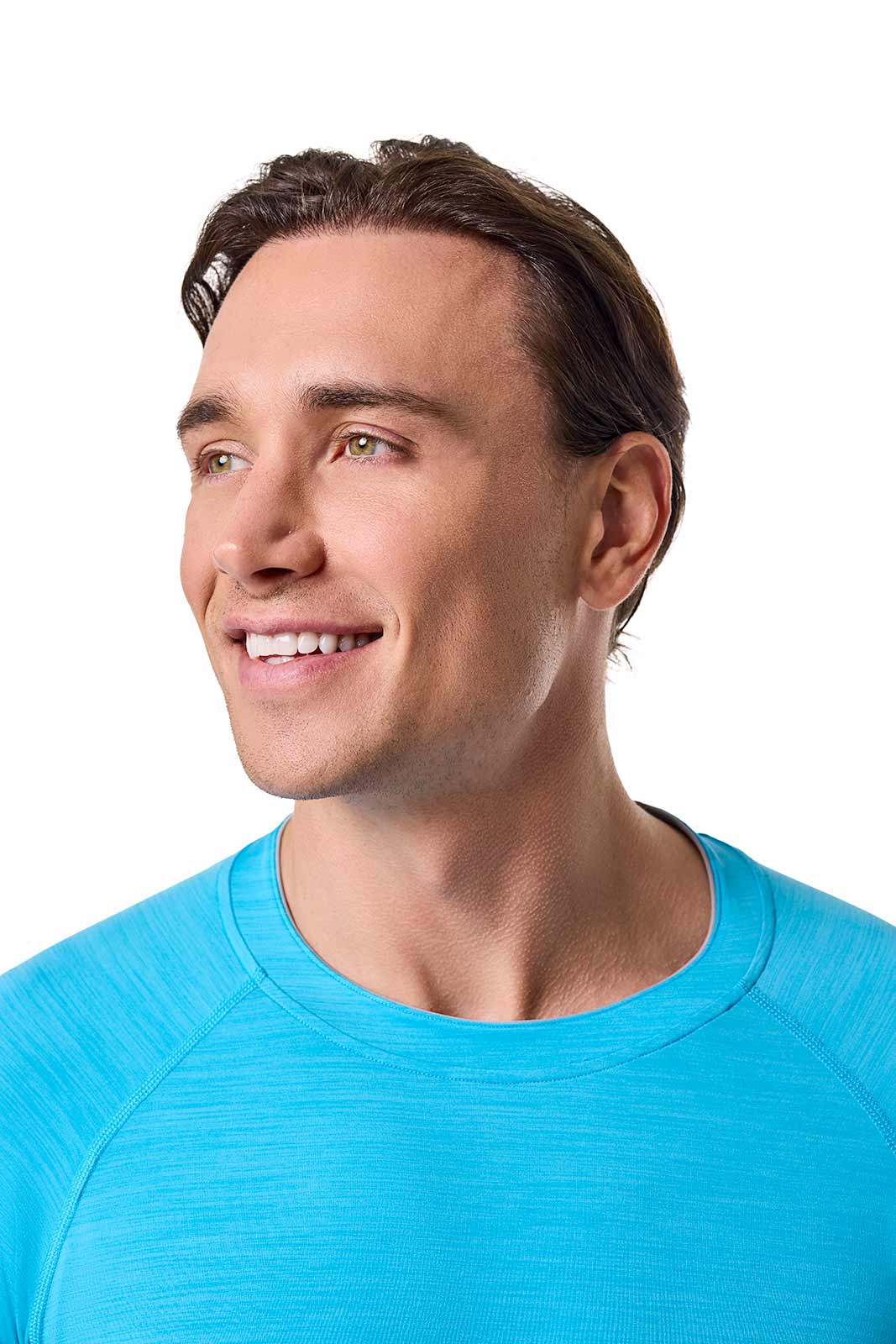 Men's Ultimate Long Sleeve Rash Guard | Malibu Blue Line Texture