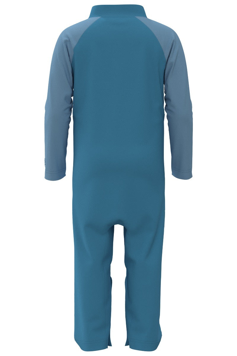 Kid's Beach One-Piece Swimsuit | Malibu Blue Happy Pelican