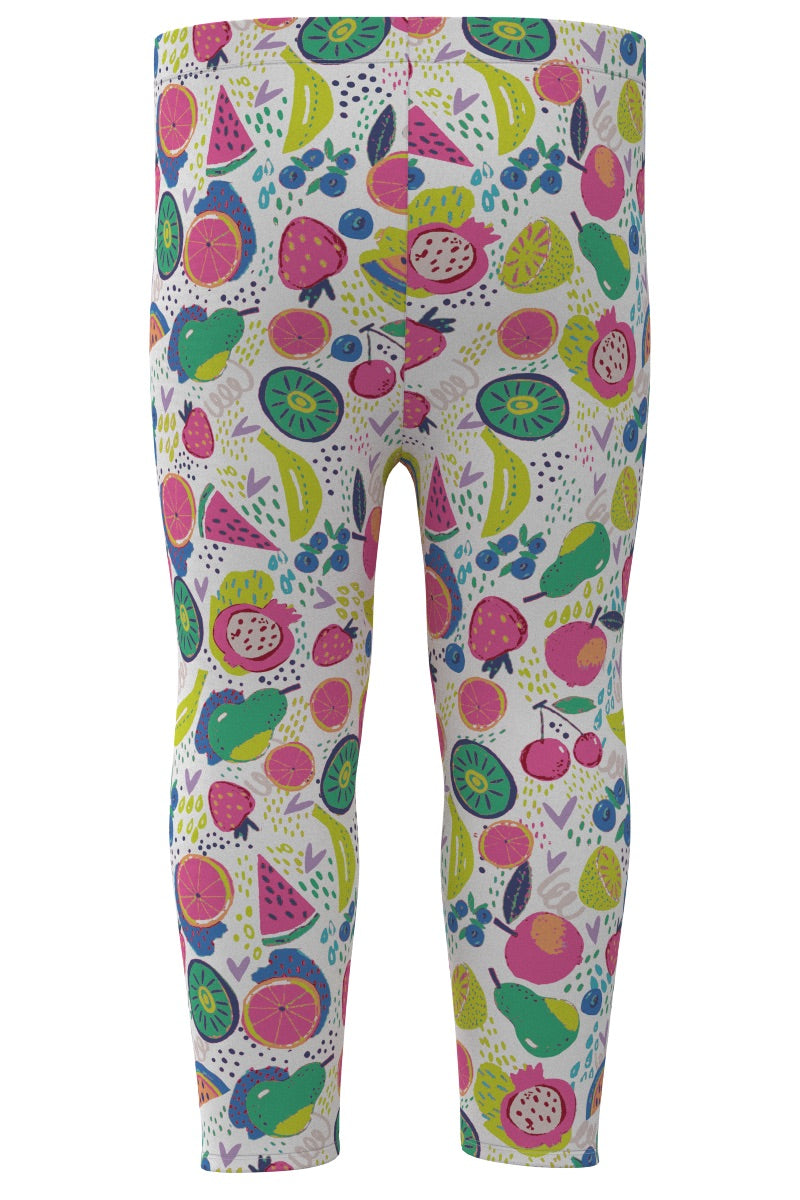 Kid's Wave Swim Tights | White Fruit Party