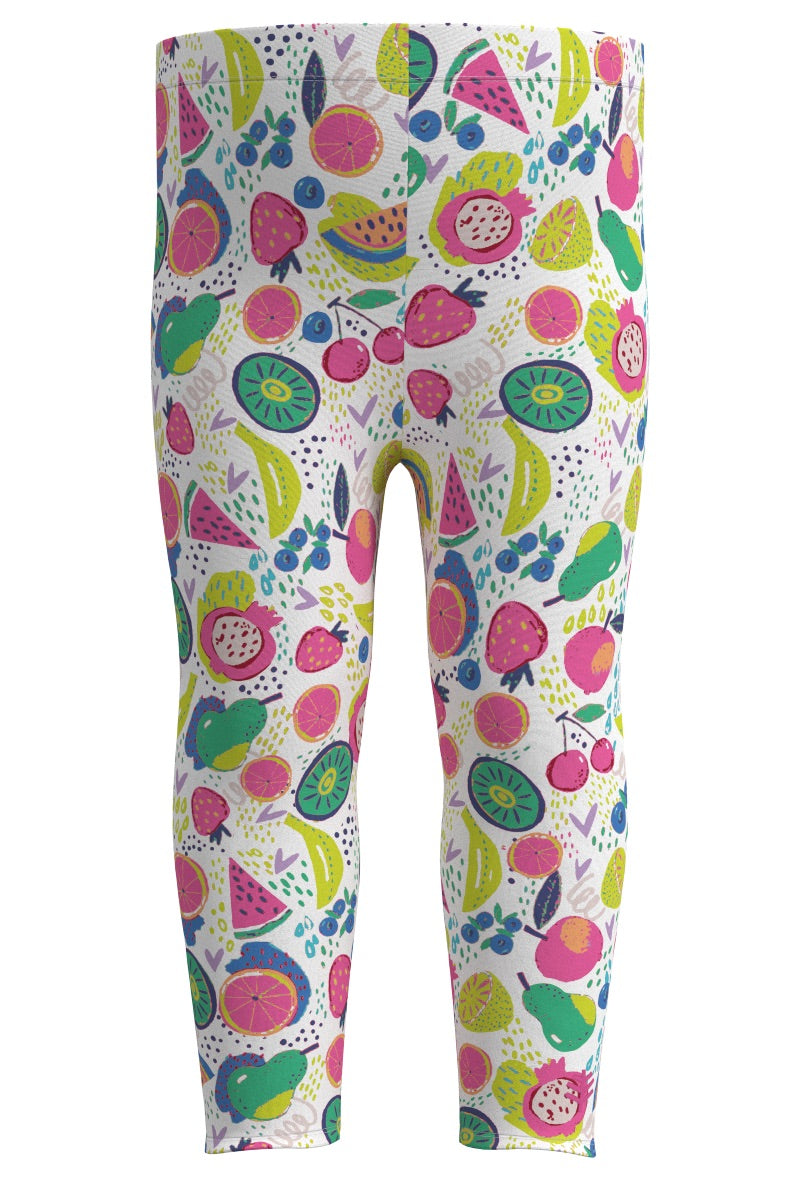 Kid's Wave Swim Tights | White Fruit Party