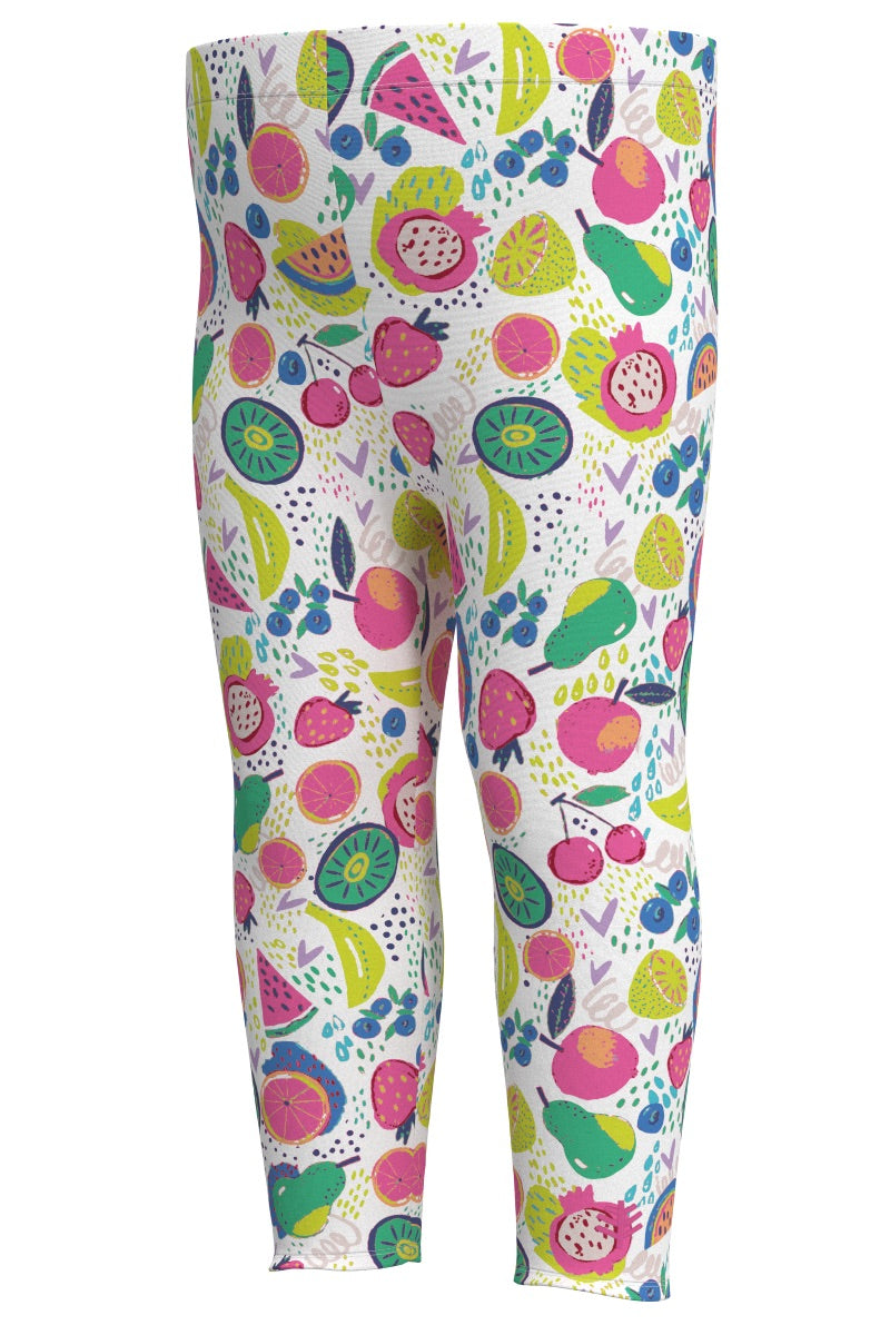 Kid's Wave Swim Tights | White Fruit Party