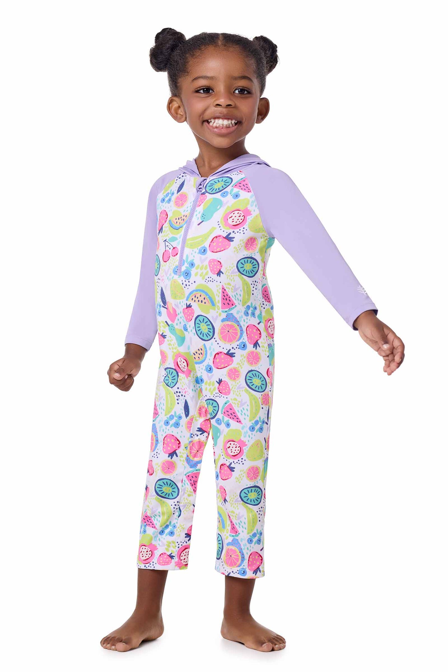 Kid's Finn Hooded One-Piece Swimsuit | Lavendula Colorblock