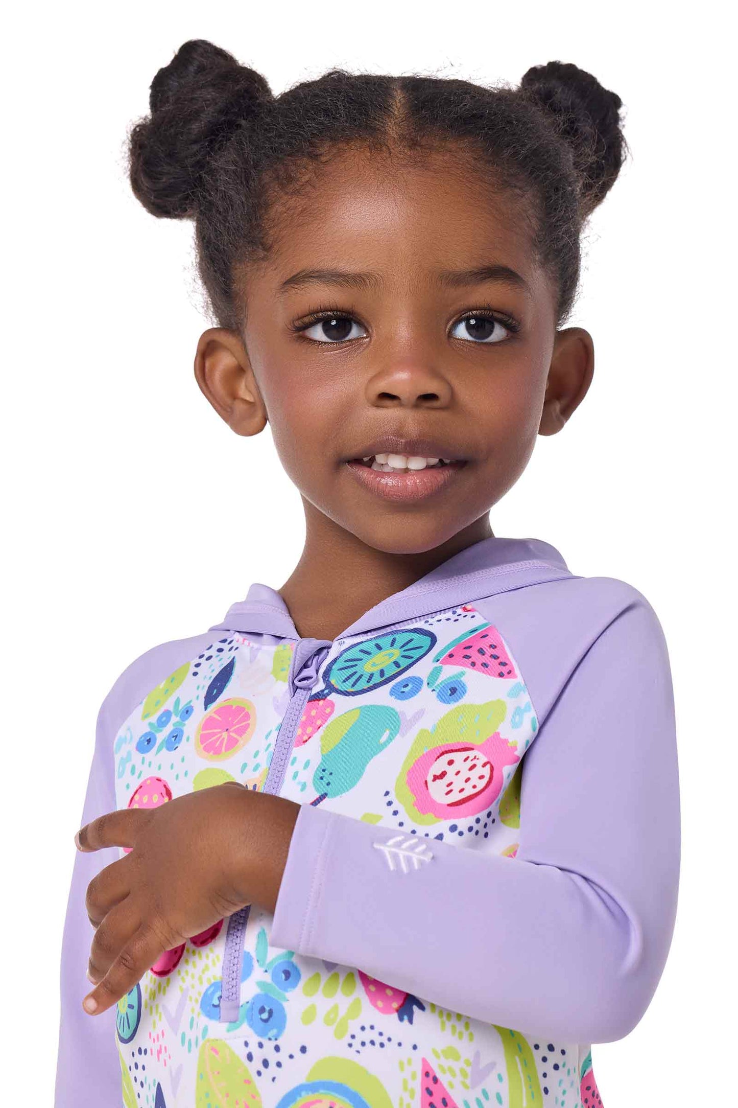 Kid's Finn Hooded One-Piece Swimsuit | Lavendula Colorblock