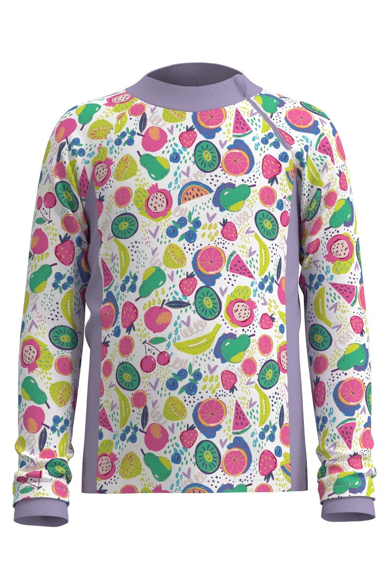 Kid's Wavechaser Zippy Rash Guard | Lavendula Colorblock