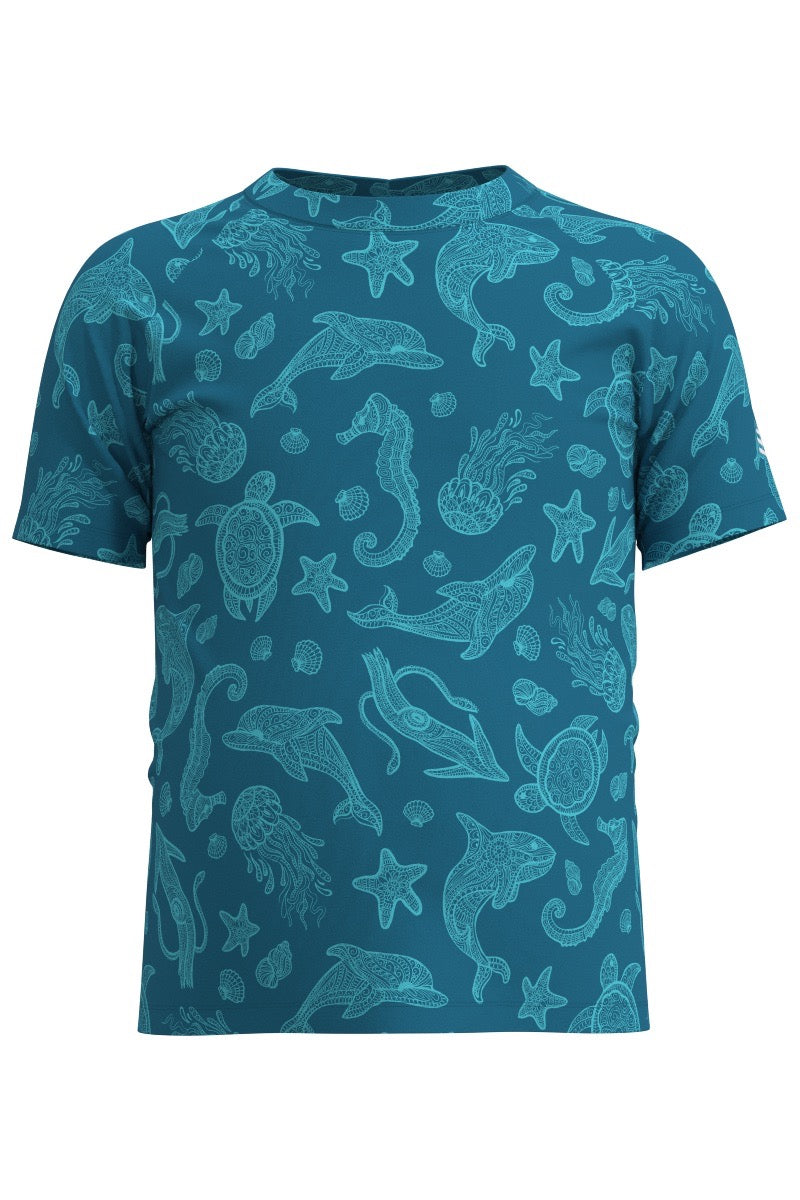 Kid's Sandshark Short Sleeve Surf Shirt | Bluejay Ocean Animals