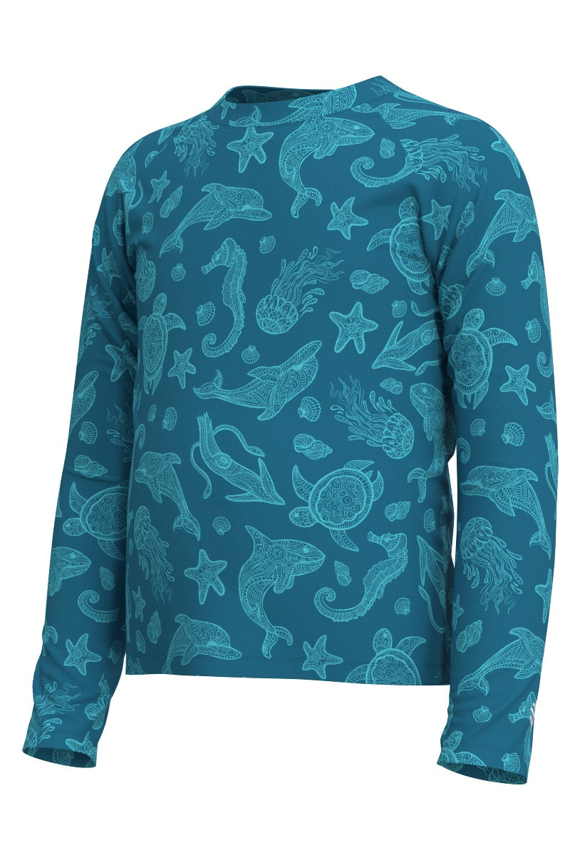 Kid's Sandshark Long Sleeve Surf Shirt | Bluejay Ocean Animals