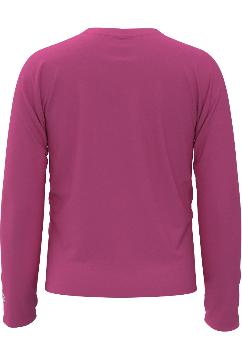 Kid's Sandshark Long Sleeve Surf Shirt | Tulip Pink Blooming Forest