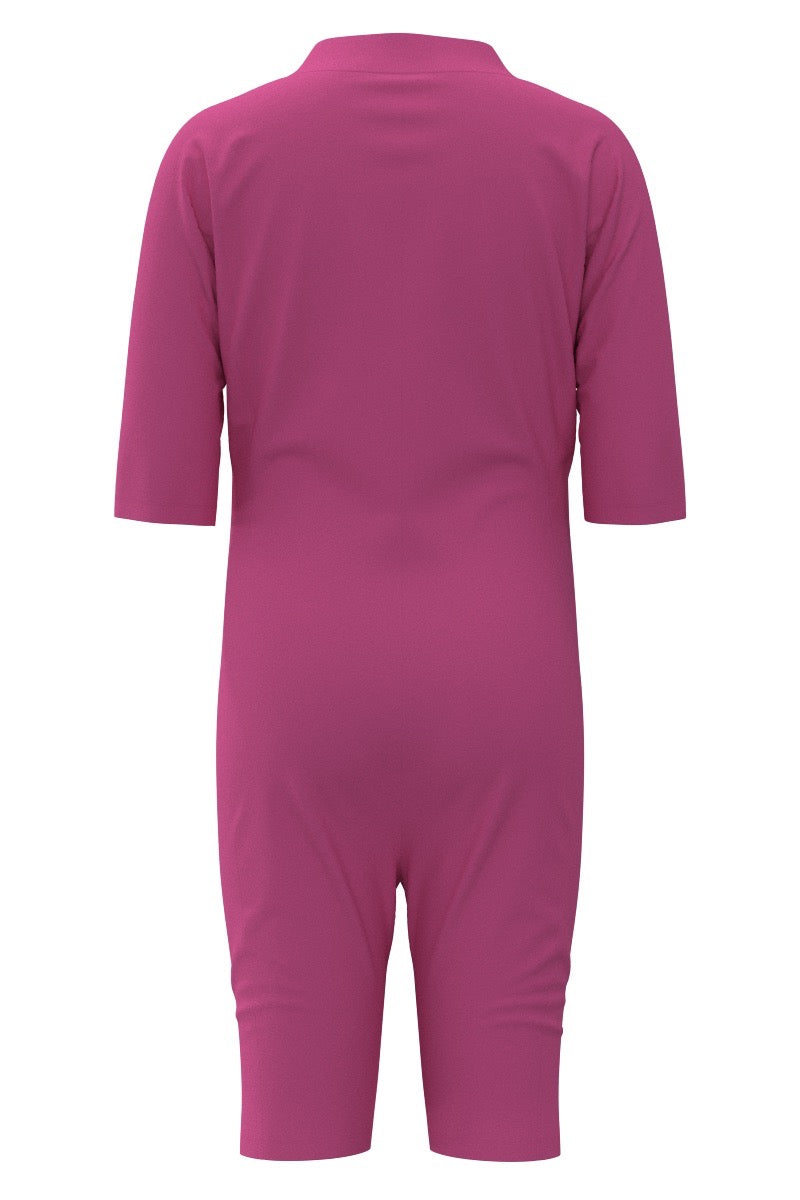 Kid's Barracuda Neck-to-Knee Swimsuit | Tulip Pink