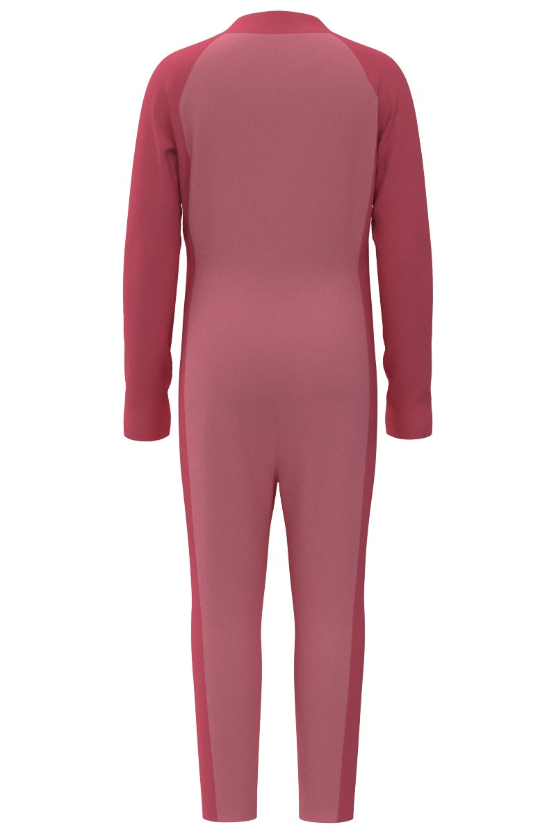 Kid's Barracuda Neck-to-Ankle Swimsuit | Flamingo Pink Colorblock