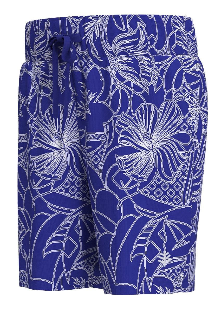 Kid's Island Swim Trunks | Cobalt Maui Floral